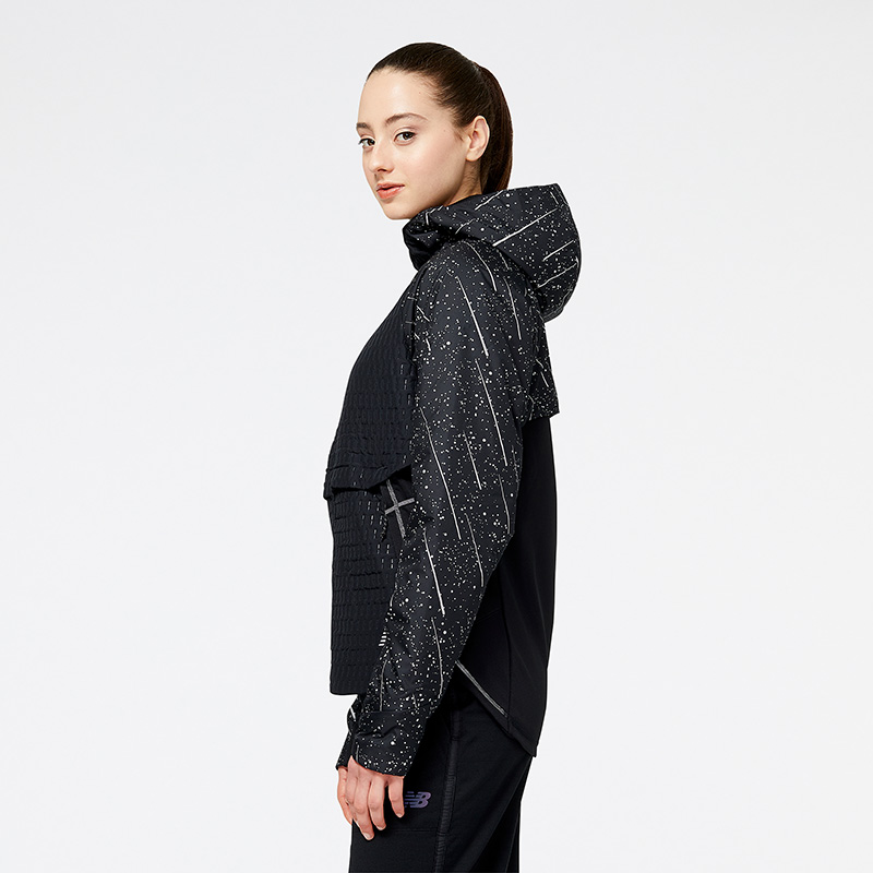 New Balance Women's Reflective Print Impact Run Heat Jacket