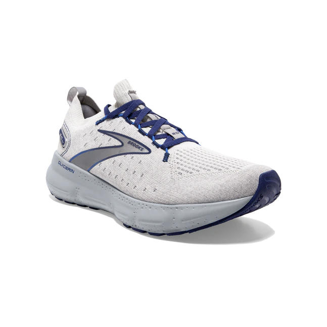 Brooks Men's Glycerin StealthFit 20 081 Oyster/Alloy/Blue Depths