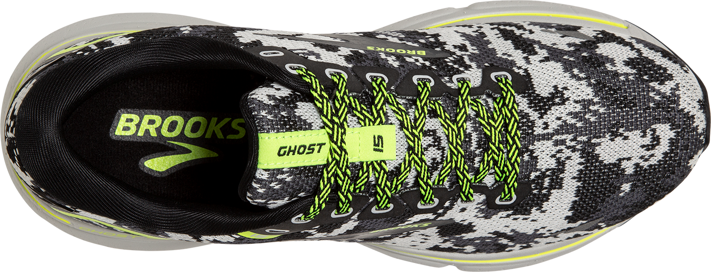 Brooks Ghost 15 Men’s Running Black White Camo Sole Mesh Sneakers Shoes Brooks Ghost 15 White Camo for sale | eBay main image 3