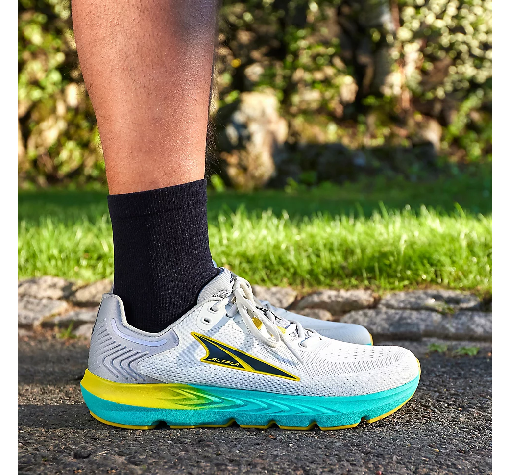 Altra Provision 7 Mens 8.5 Grey Yellow Teal Running Shoes AL0A7R6Z270 Altra Provision 7 Mens Size 9 Gray/Yellow Road Trail Running  main image 3