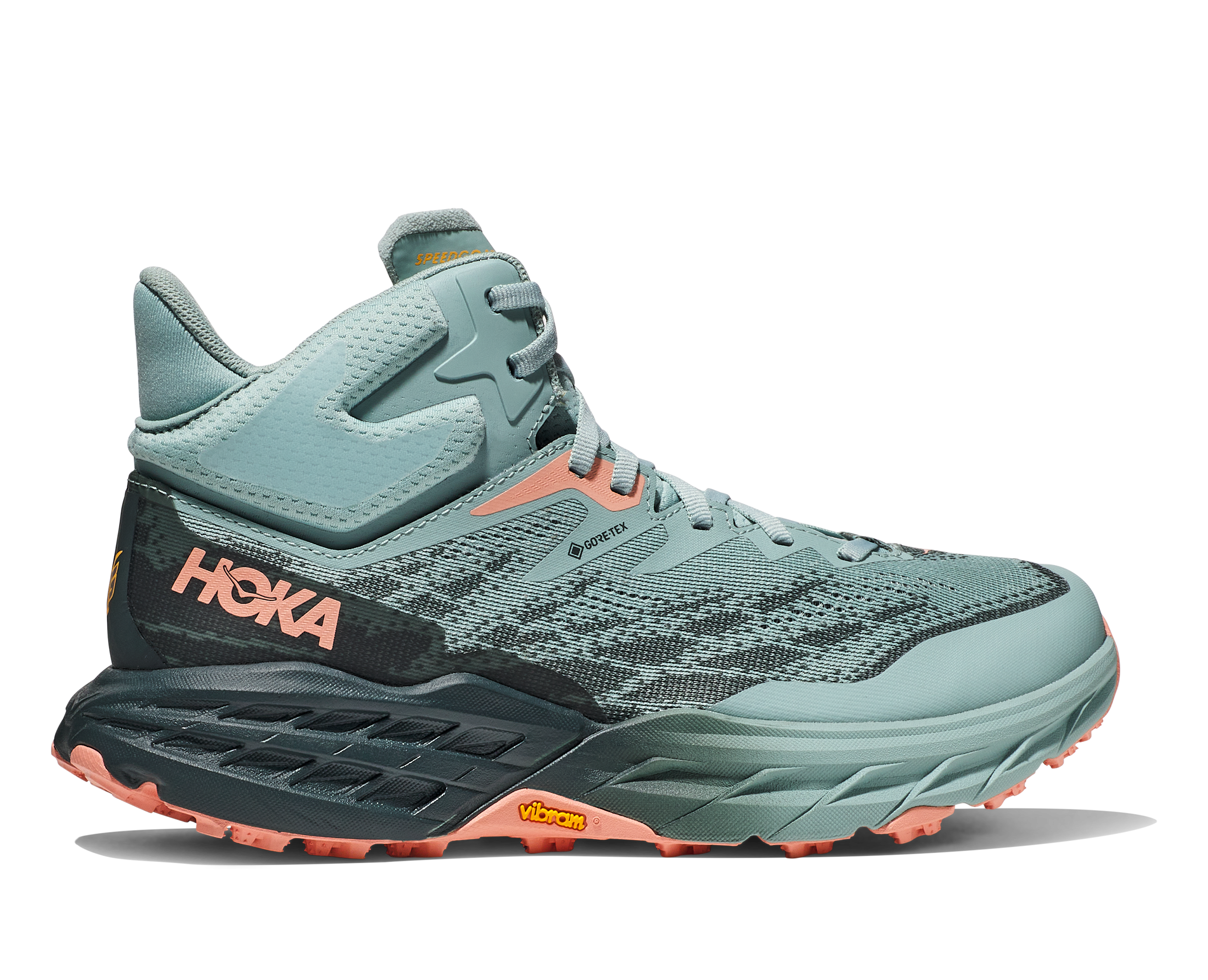 Hoka WOMEN'S SPEEDGOAT 5 MID GTX ASPR AGAVE/SPRUCE