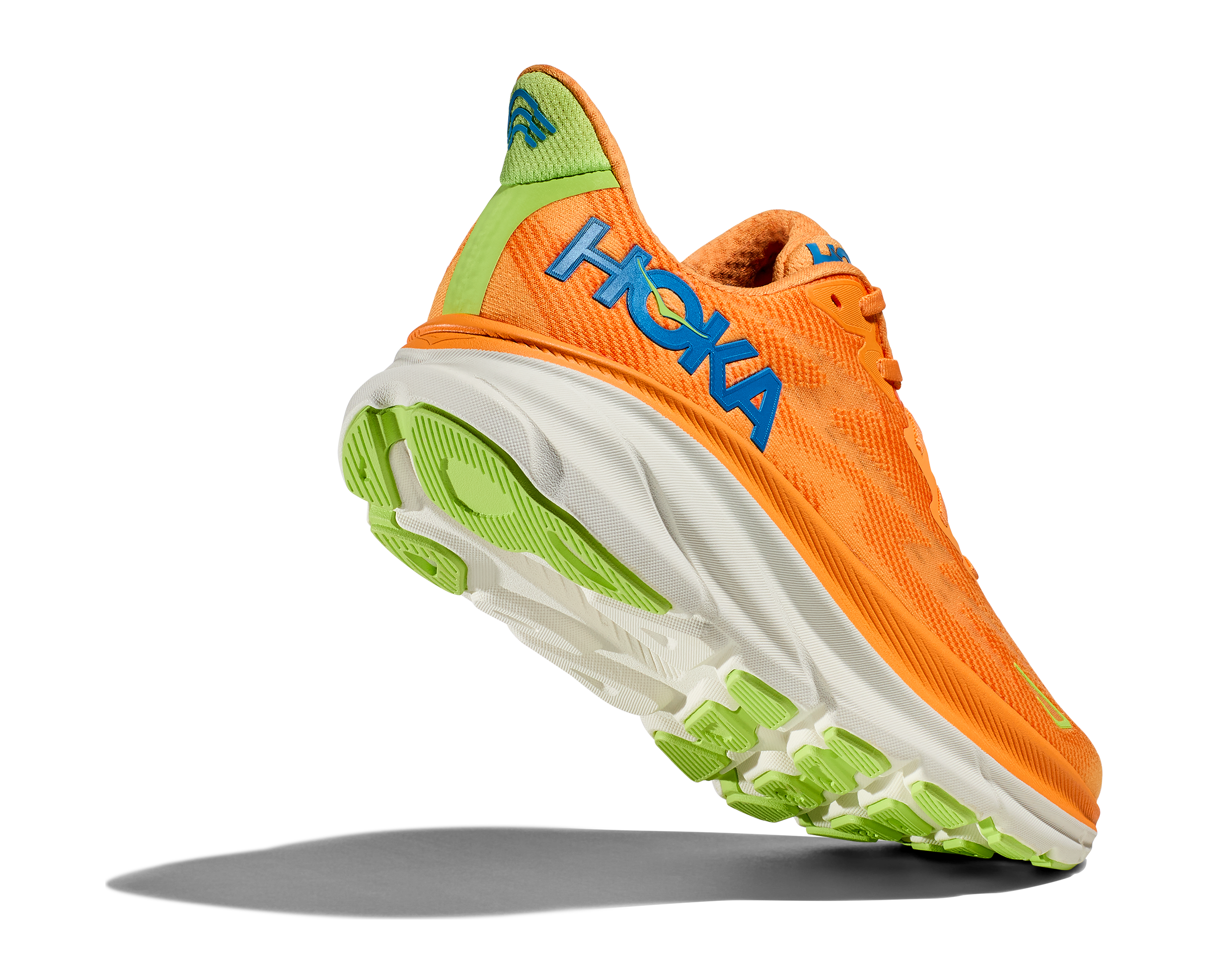Hoka One One Men\'s Clifton 9 Running Shoe Solar Flare/Lettuce Size 9D HOKA Men main image 4