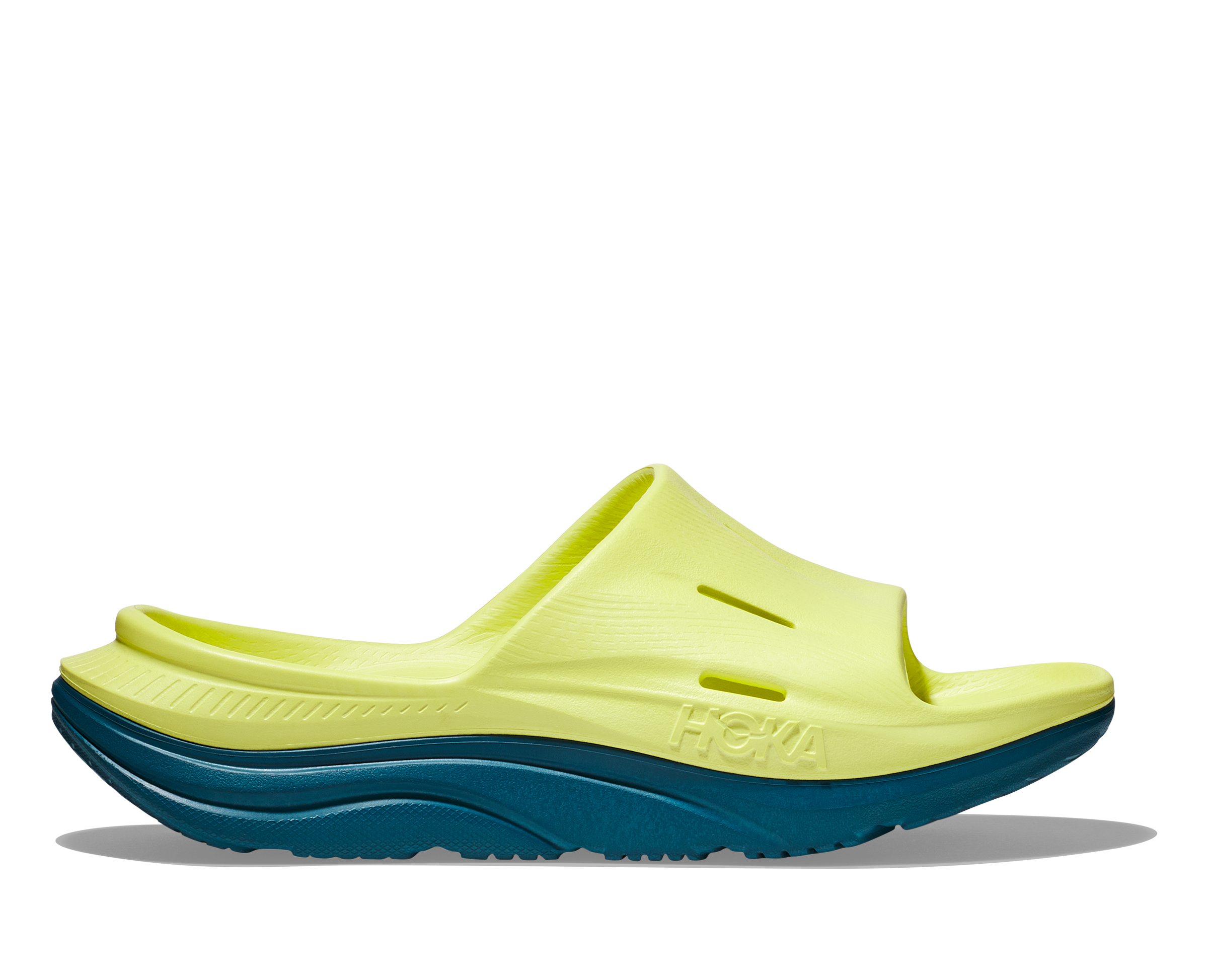 Hoka ORA RECOVERY SLIDE 3 EPDL EVENING PRIMROSE/DEEP LAGOON display picture 2
