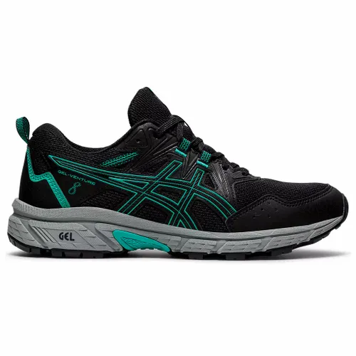 Asics Men\'s Black and Teal Gel Venture 8 Athletic Shoes Size 8 ASICS Gel Venture 8 Sheet Rock Electric Blue for Sale  main image 4