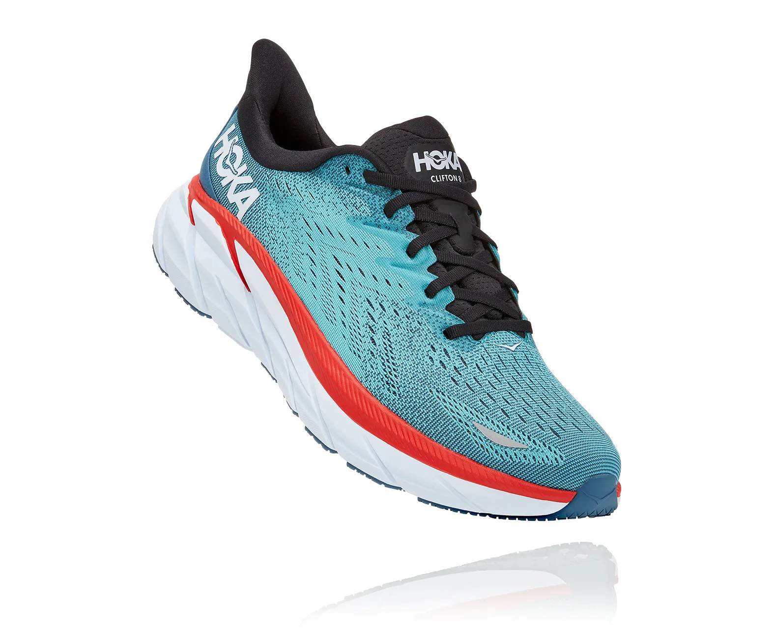 Hoka One One Clifton 8 men\'s running shoes Amazon.com | HOKA ONE ONE Mens Clifton 8 Mesh White Trainers  main image 4