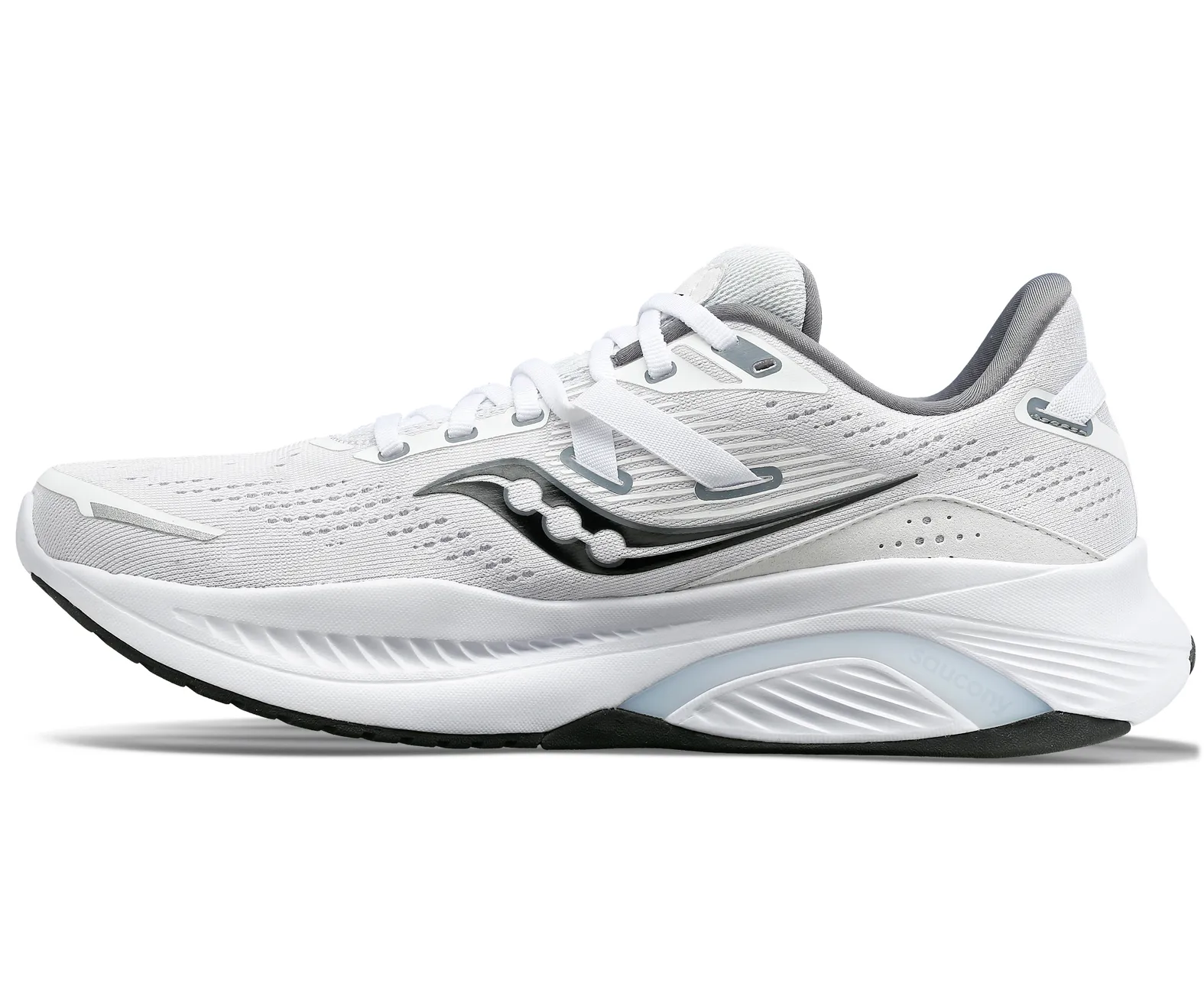 Size 11 - Saucony Guide 16 White Black Running Shoes Lace-up Men saucony-mens-guide-16-running-  main image 3
