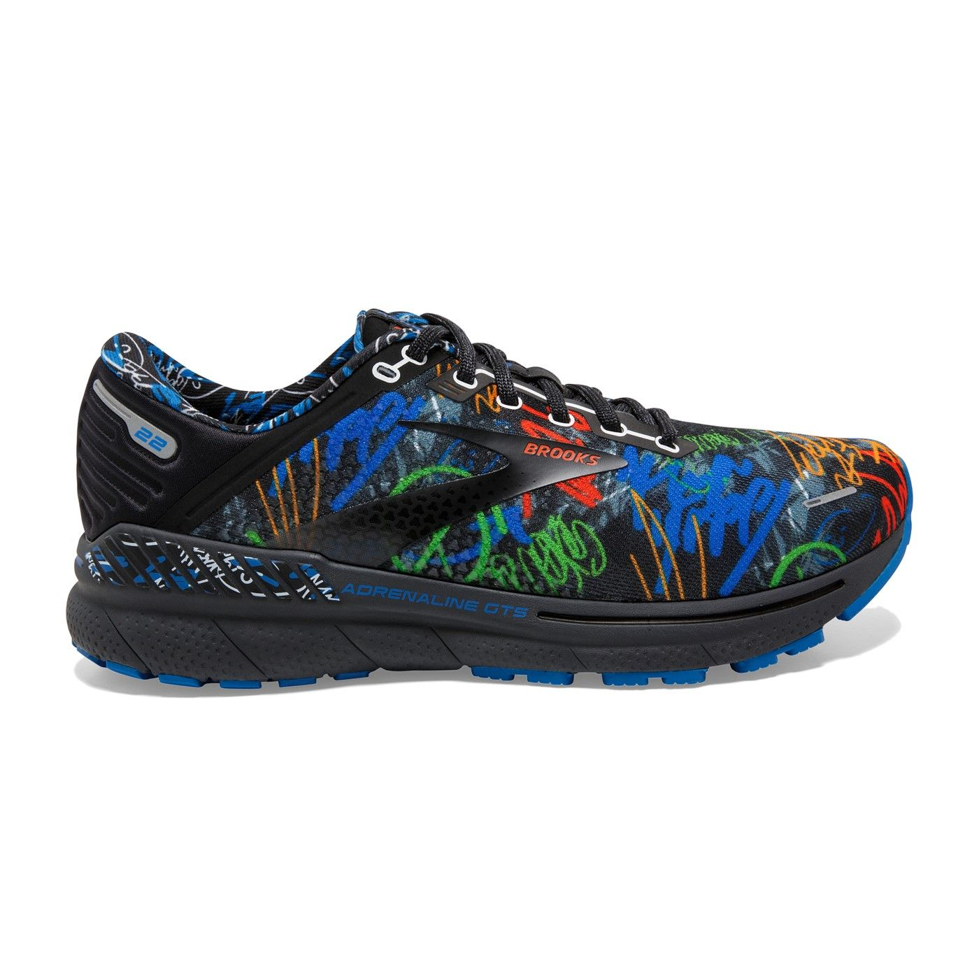 Brooks Men s Adrenaline GTS 22 084 Black Blue Cherry Tomato
