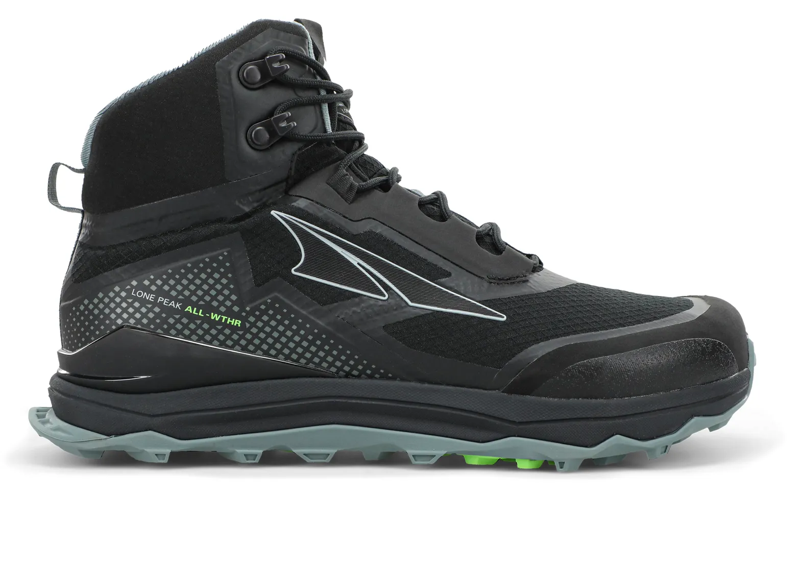 ALTRA Women's Lone Peak All-Weather Trail Running Shoes - Water-Resistant Low Top, Black/Blue