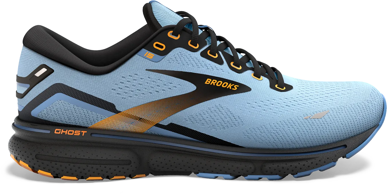 Brooks Ghost 15 Running Shoes Blue Black Neon Yellow 1103931D403 Men’s Size 9.5 Brooks Ghost 15 [1103931D056] Men Running Shoes Black  main image 2