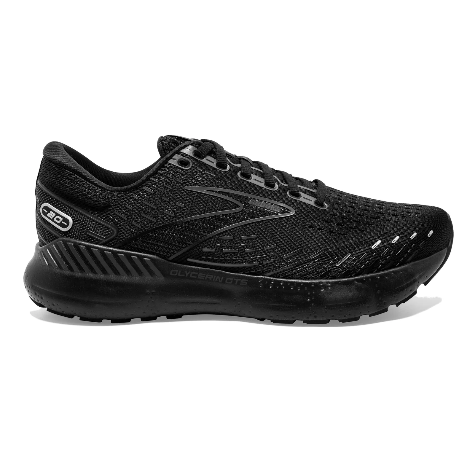 Brooks Glycerin‎ 20 Black Athletic Shoes Brooks Womens Glycerin 20 1203691B059 Black Running Shoes  main image 2