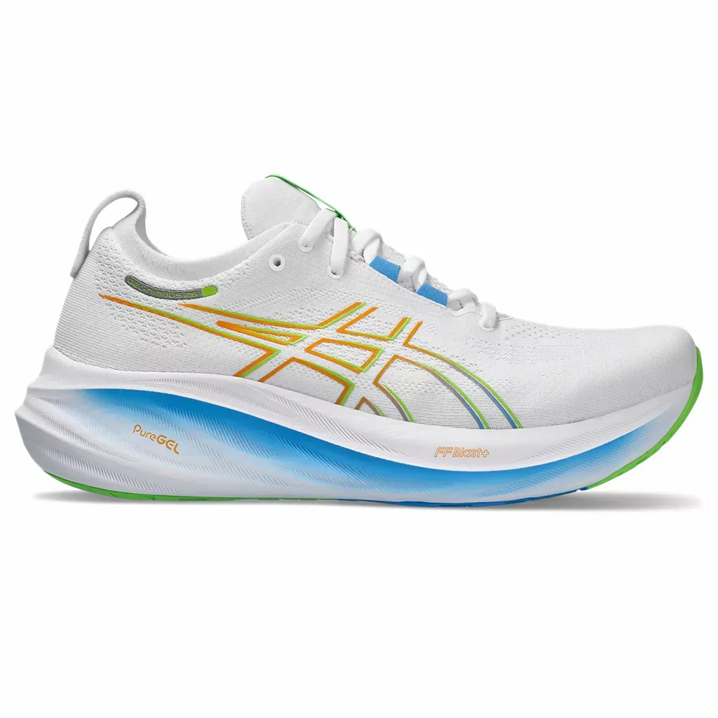 Asics MEN'S GEL-NIMBUS 26 100 WHITE/WATERSCAPE