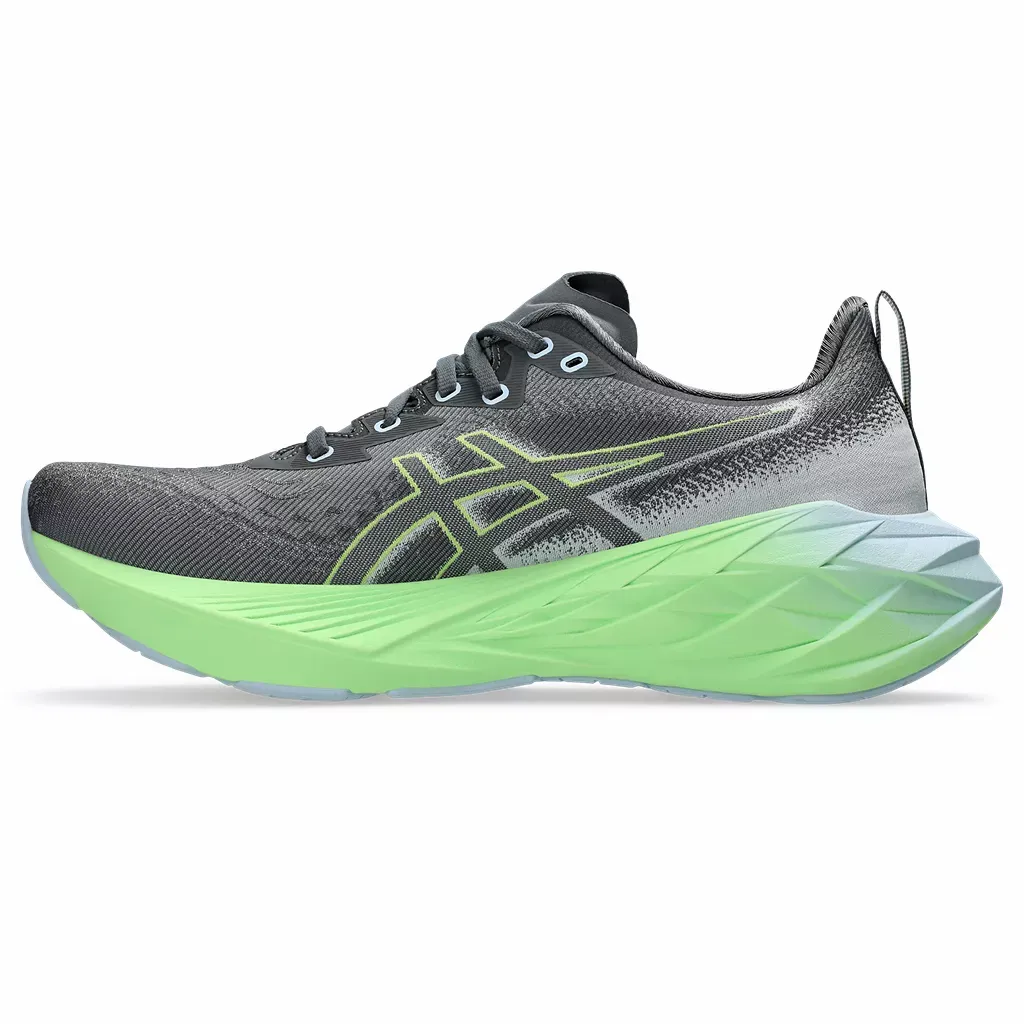 Asics Men's NOVABLAST 4 STEEL GREY/ELECTRIC LIME
