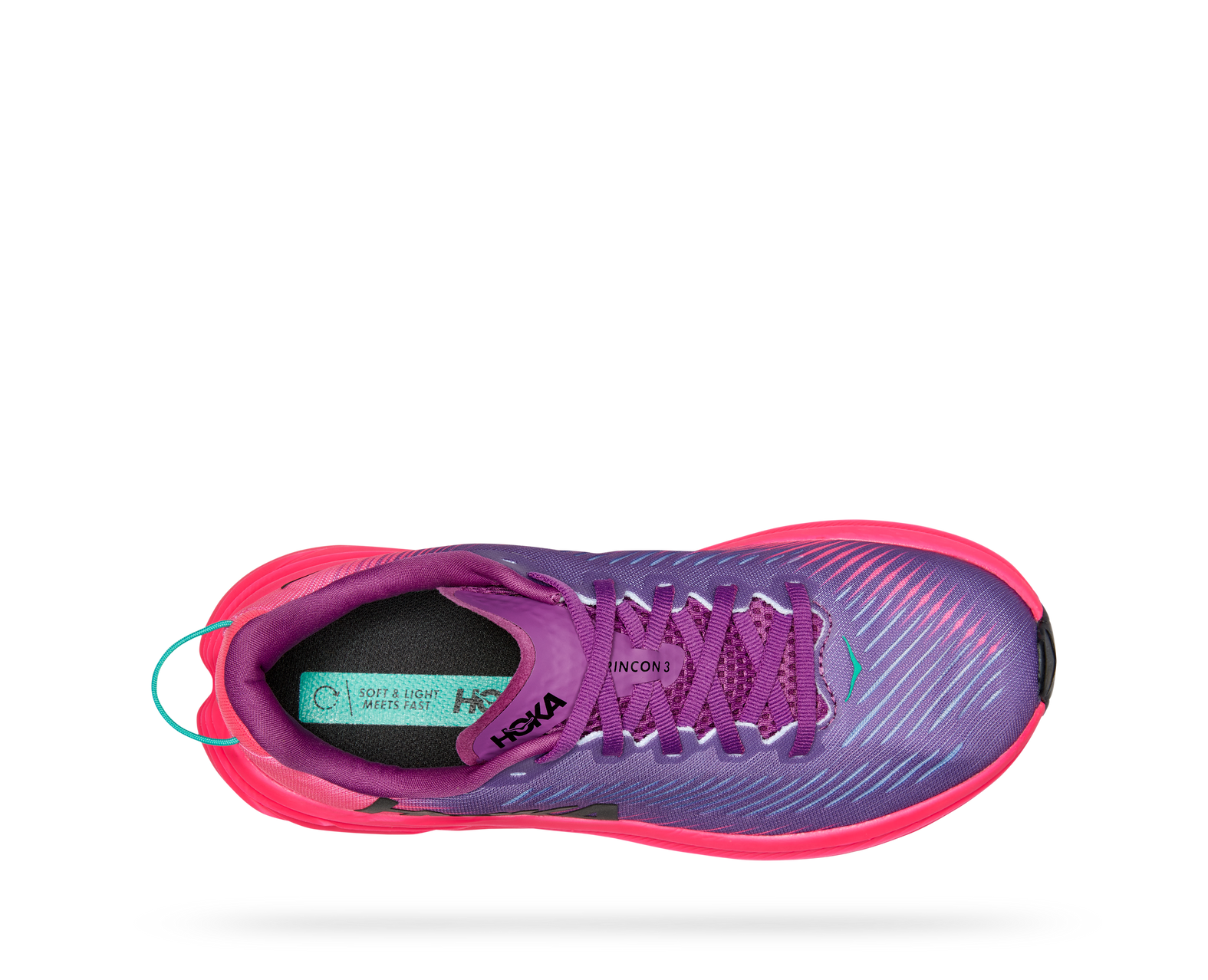 Hoka WOMEN'S RINCON 3 BKPNK BEAUTYBERRY/KNOCKOUT PINK