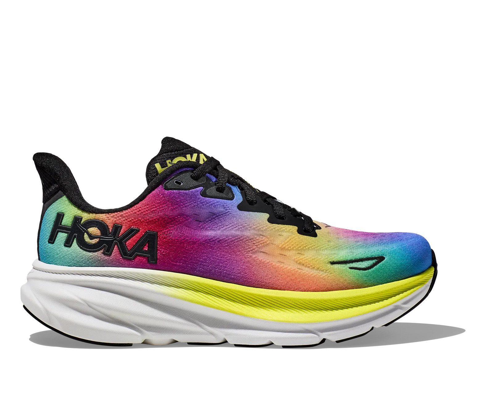 ホカ HOKA ONE ONE Clifton 9 レインボーカラー Hoka MEN'S CLIFTON 9 BKML BLACK/MULTI