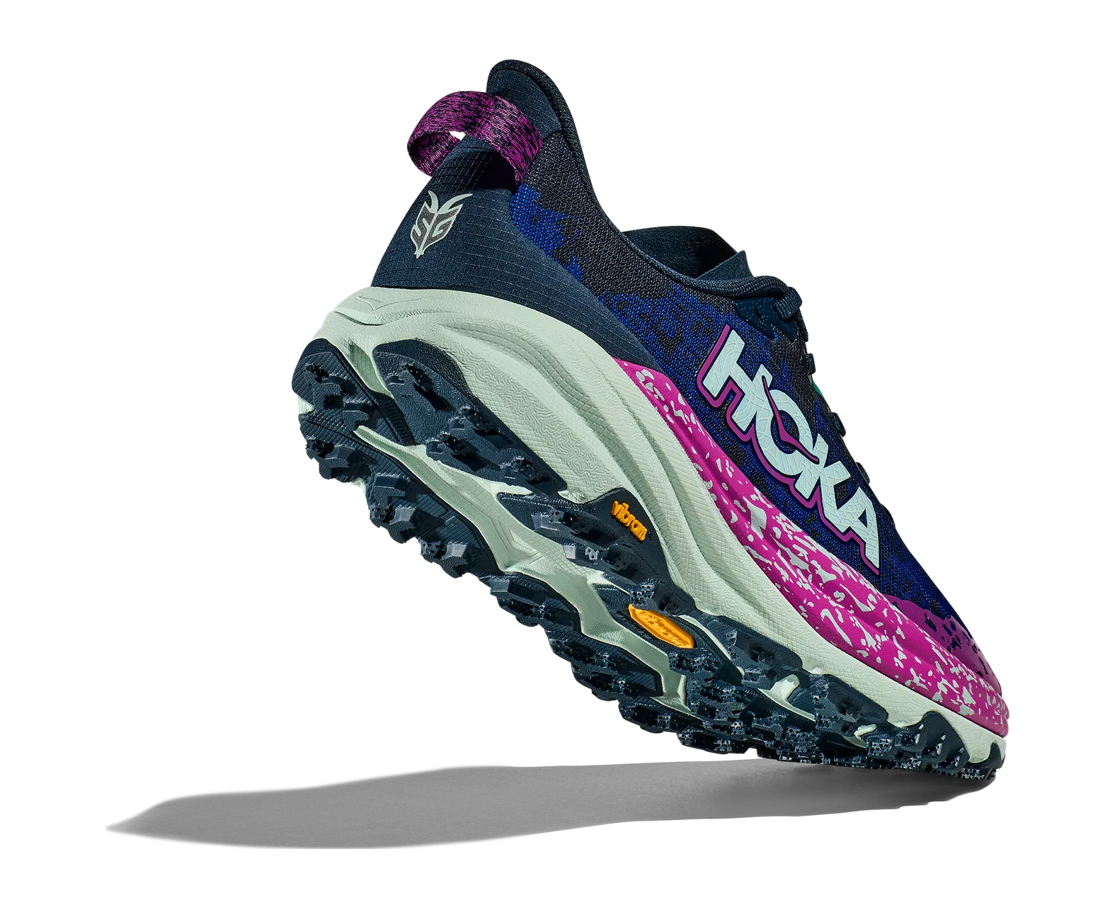NEW HOKA men\'s speedgoat 6 trail running shoe in stormy skies/aqua breeze Hoka MEN main image 3